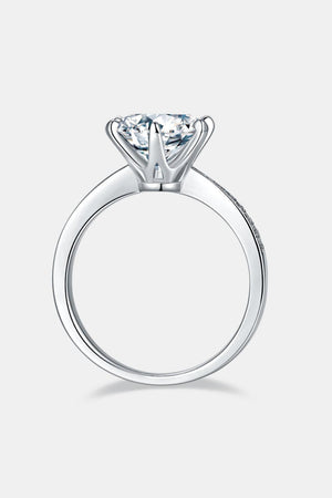 Extra Sparkle Side Stone 3 Carat Moissanite Ring - MXSTUDIO.COM