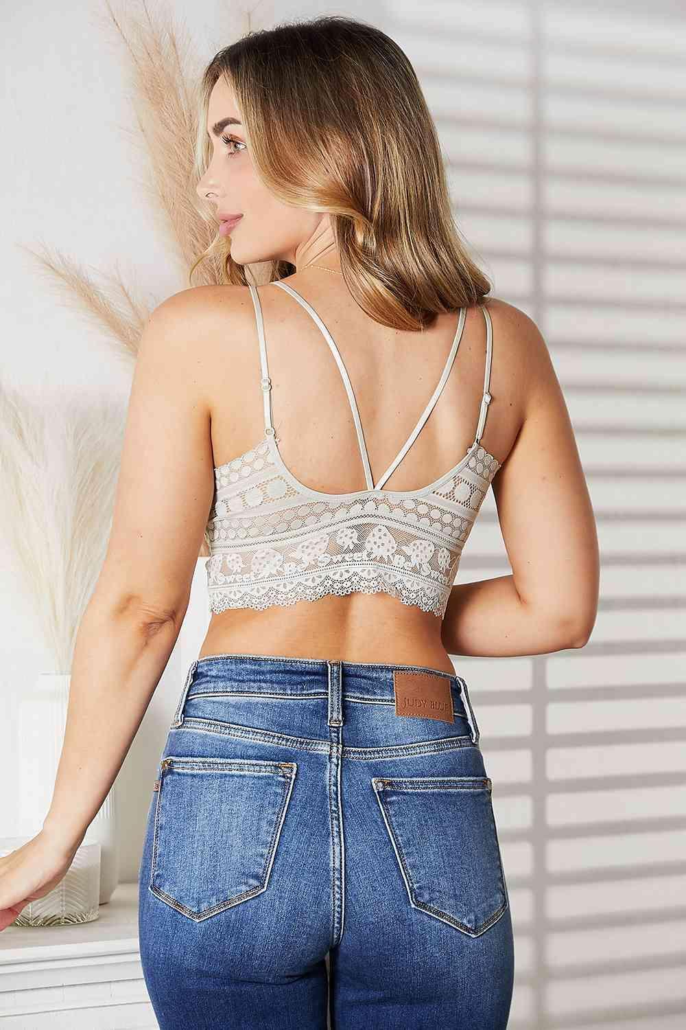 Extra Support Sage Strappy Lace Bralette - MXSTUDIO.COM