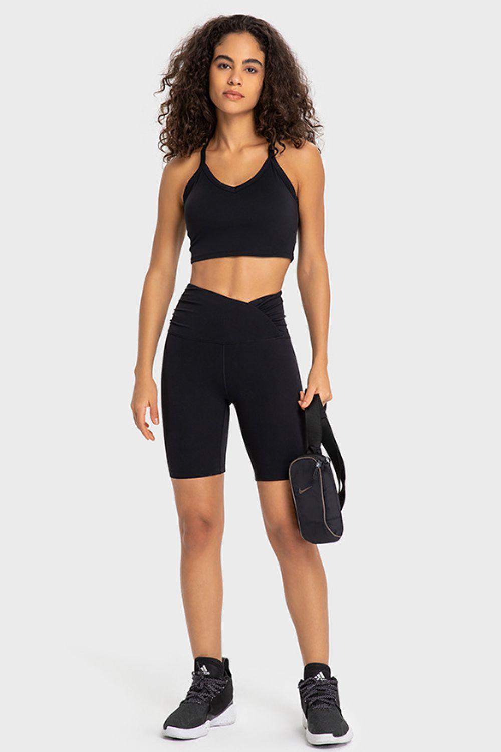 Extra Support V-Waist Soft Biker Shorts - MXSTUDIO.COM