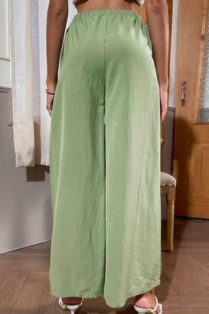 Extraordinary High Waist Slit Wide Leg Pants - MXSTUDIO.COM