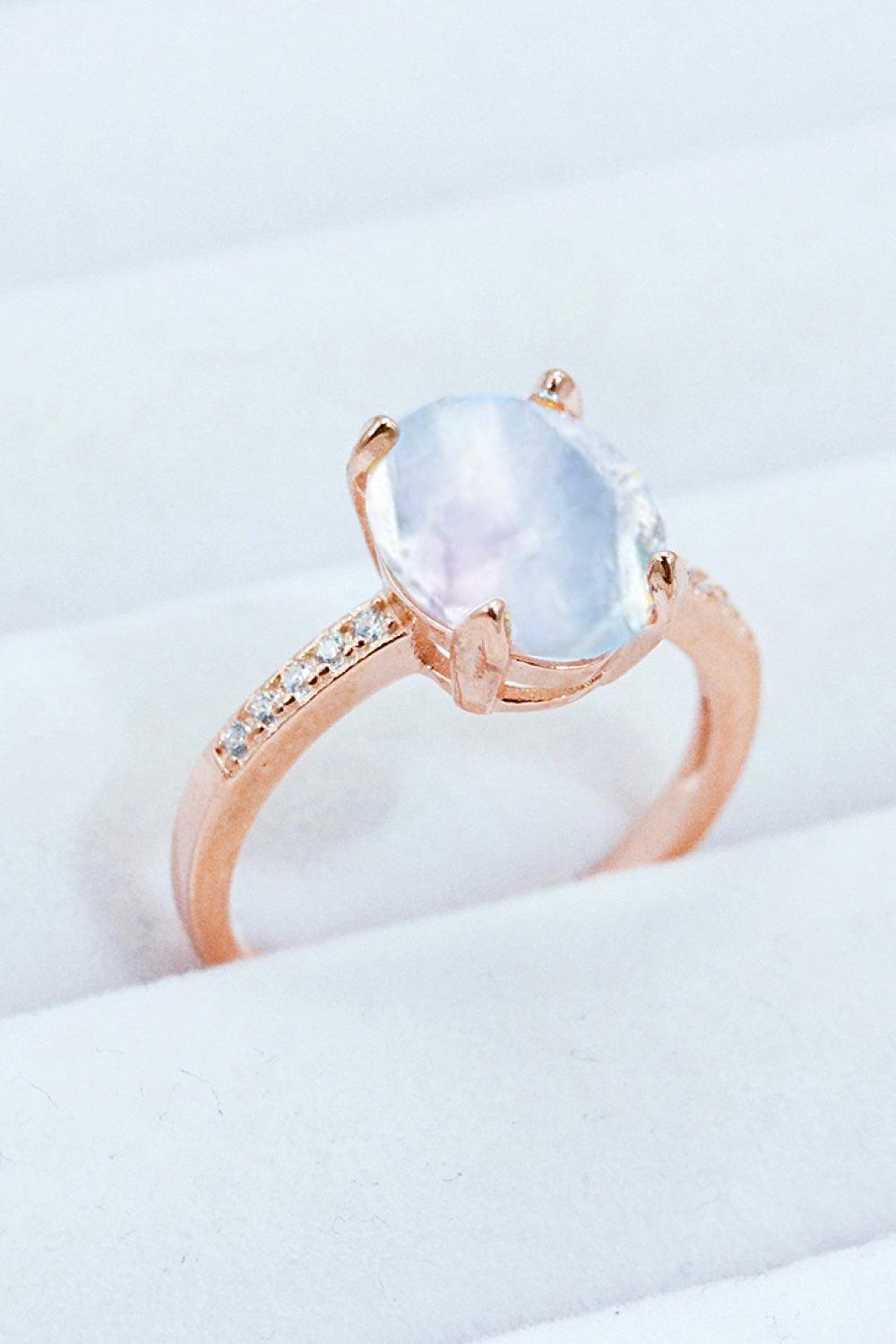 Extraordinary Trend Gold Plated Moonstone Ring - MXSTUDIO.COM