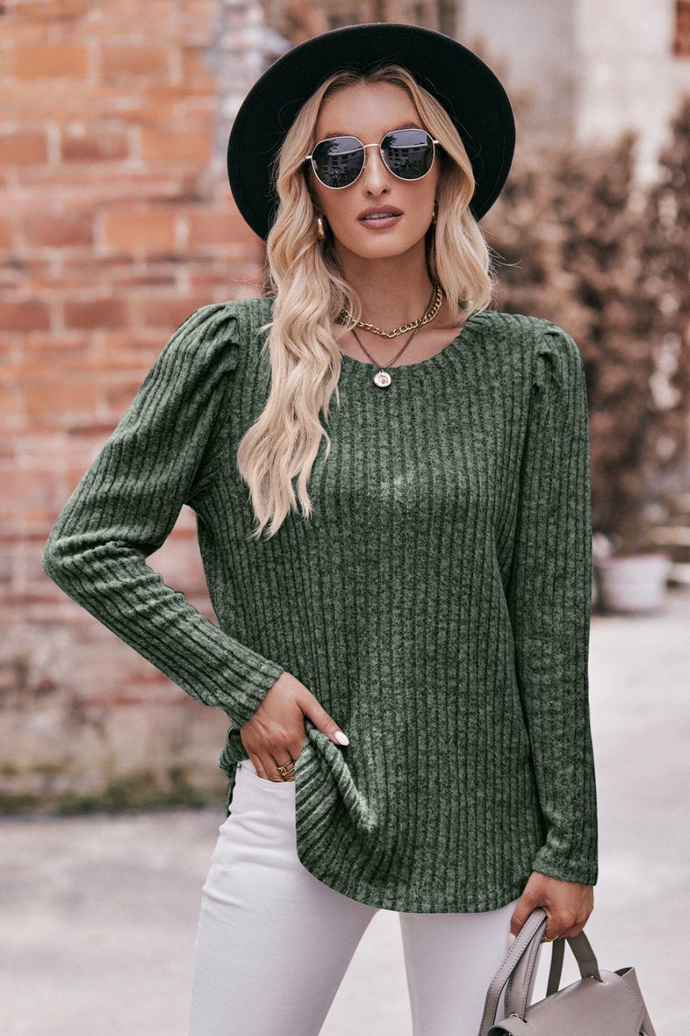 Extraordinary Woman Ribbed Long Sleeve Top - MXSTUDIO.COM