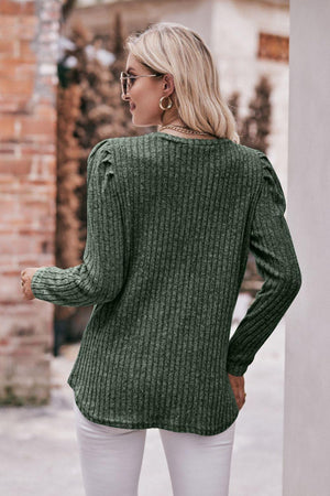 Extraordinary Woman Ribbed Long Sleeve Top - MXSTUDIO.COM