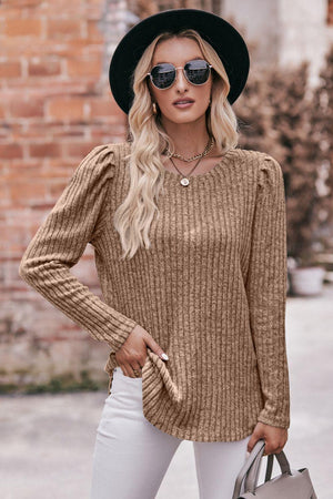 Extraordinary Woman Ribbed Long Sleeve Top - MXSTUDIO.COM