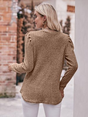 Extraordinary Woman Ribbed Long Sleeve Top - MXSTUDIO.COM