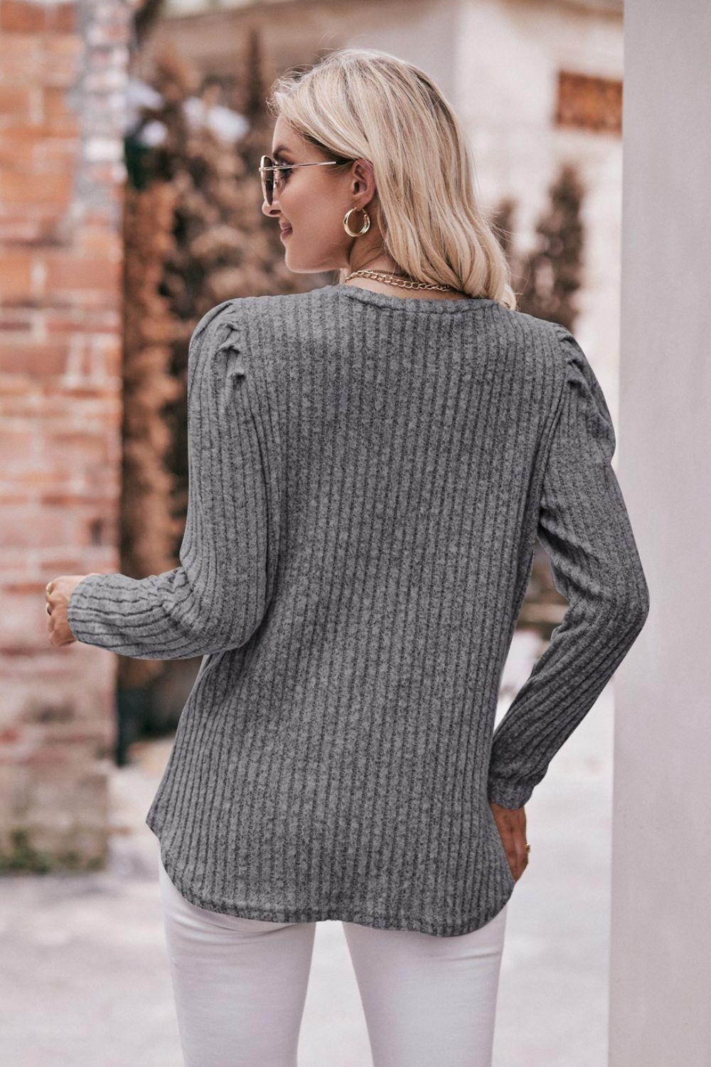 Extraordinary Woman Ribbed Long Sleeve Top - MXSTUDIO.COM