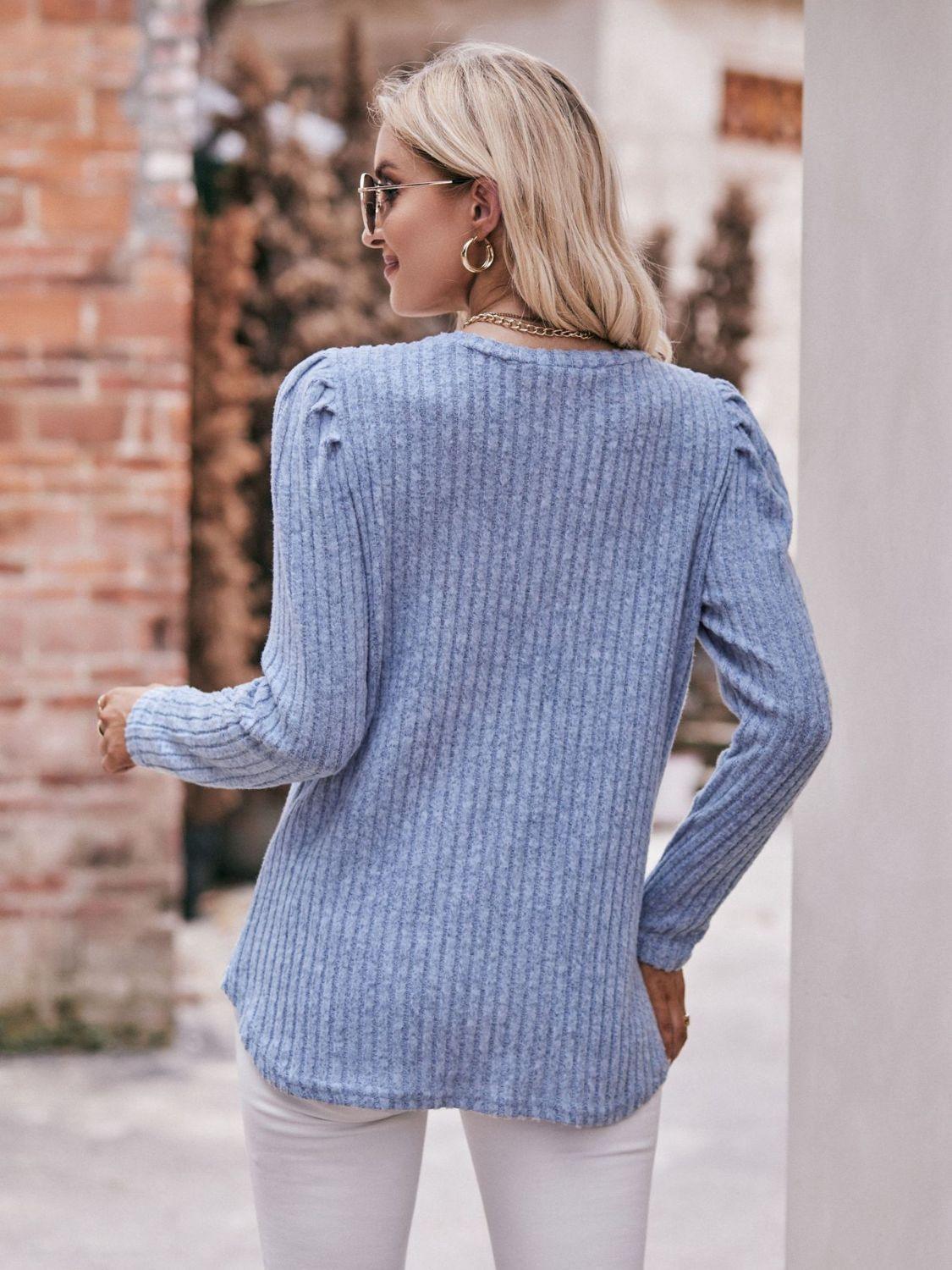 Extraordinary Woman Ribbed Long Sleeve Top - MXSTUDIO.COM