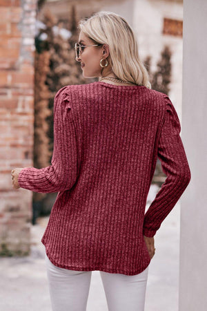 Extraordinary Woman Ribbed Long Sleeve Top - MXSTUDIO.COM