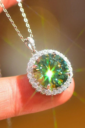 Extravagant Platinum-Plated 10 Carat Moissanite Necklace - MXSTUDIO.COM