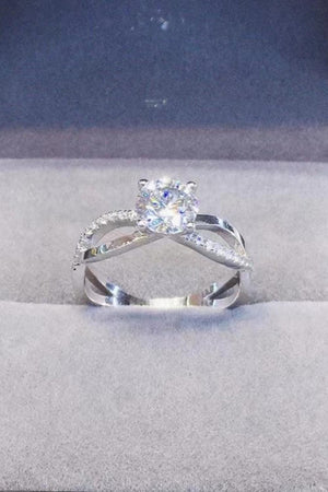 Extremely Beautiful Crisscross 2 Carat Moissanite Ring - MXSTUDIO.COM