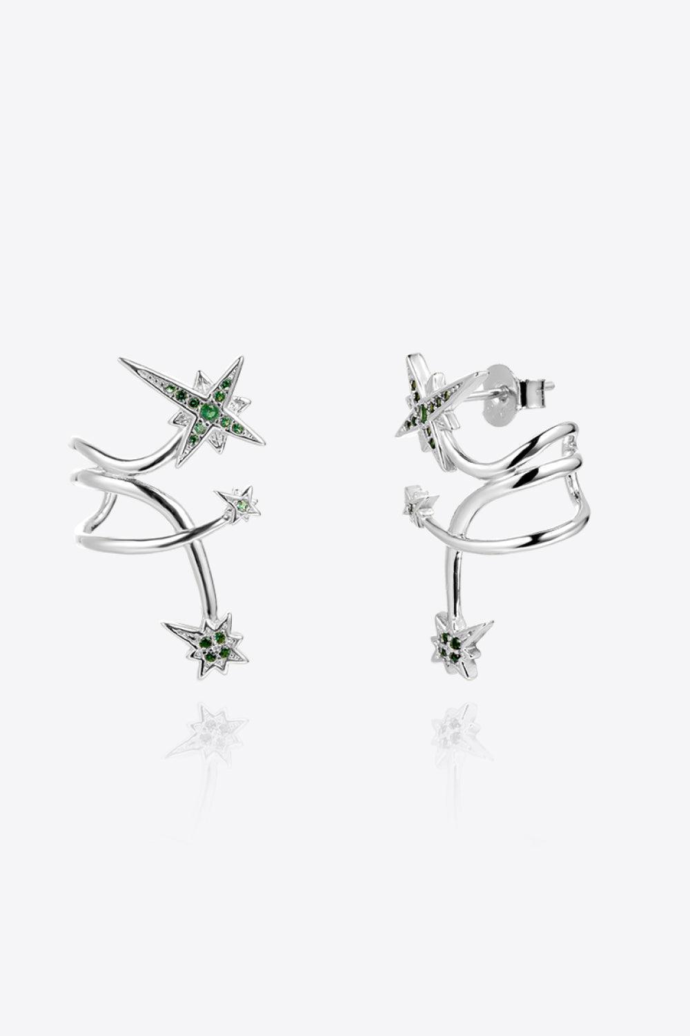 Extremely Hip Zircon 925 Sterling Silver Earrings - MXSTUDIO.COM