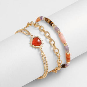 Extremely Secure Heart Triple-Layered Bracelet-MXSTUDIO.COM