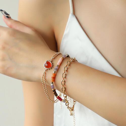 Extremely Secure Heart Triple-Layered Bracelet-MXSTUDIO.COM