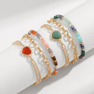 Extremely Secure Heart Triple-Layered Bracelet-MXSTUDIO.COM