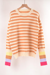 Exuberant Crew Neck Striped Sweater - MXSTUDIO.COM