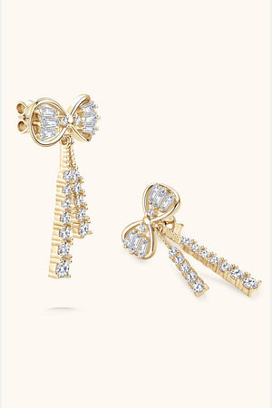 Eye-Catching 1.12 Carat Bow Moissanite Earrings - MXSTUDIO.COM