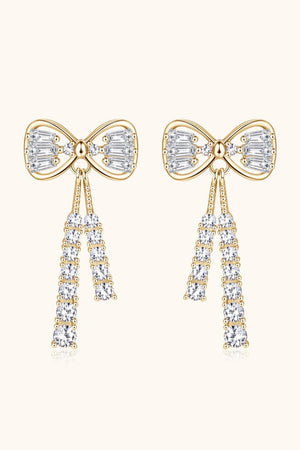 Eye-Catching 1.12 Carat Bow Moissanite Earrings - MXSTUDIO.COM