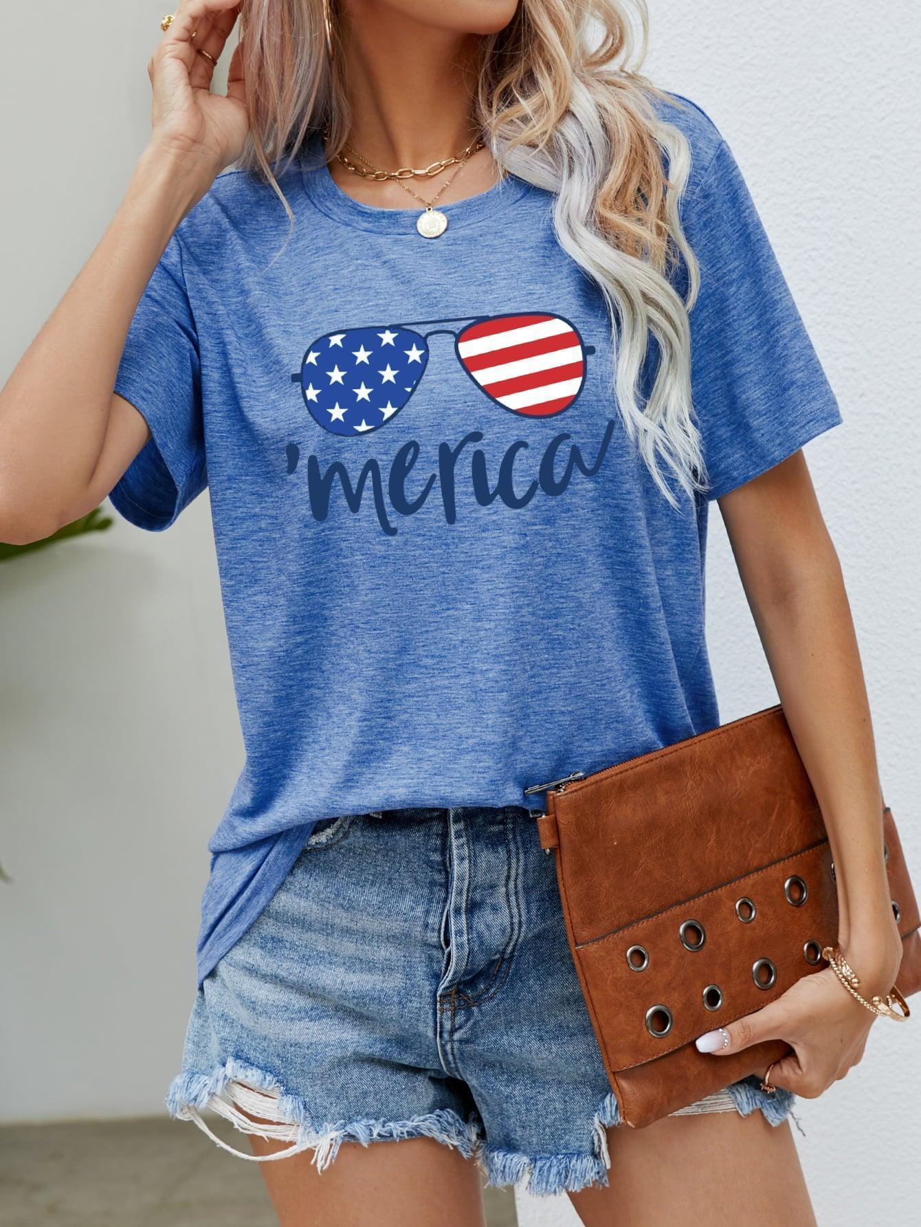 Eyeglasses Stars and Stripes US Flag Merica T Shirt - MXSTUDIO.COM