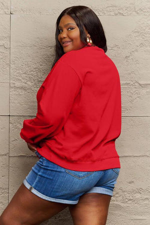 Fabulous Round Neck Plus Size Christmas Sweatshirt-MXSTUDIO.COM