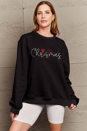 Fabulous Round Neck Plus Size Christmas Sweatshirt-MXSTUDIO.COM