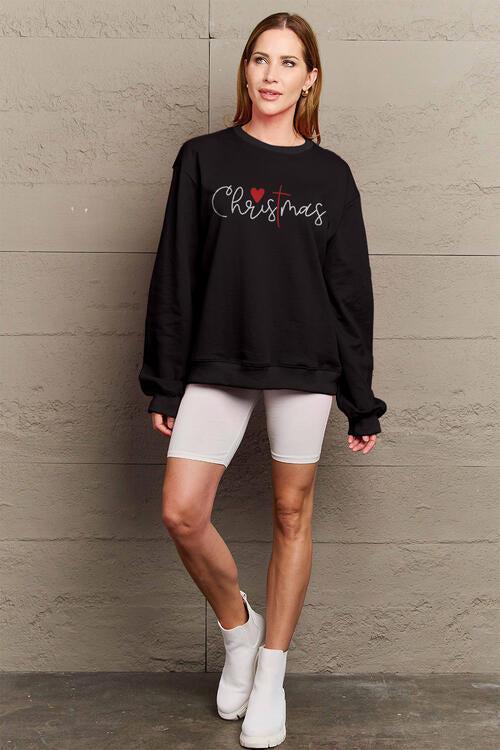 Fabulous Round Neck Plus Size Christmas Sweatshirt-MXSTUDIO.COM