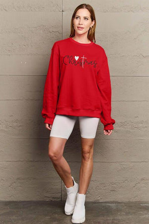 Fabulous Round Neck Plus Size Christmas Sweatshirt-MXSTUDIO.COM