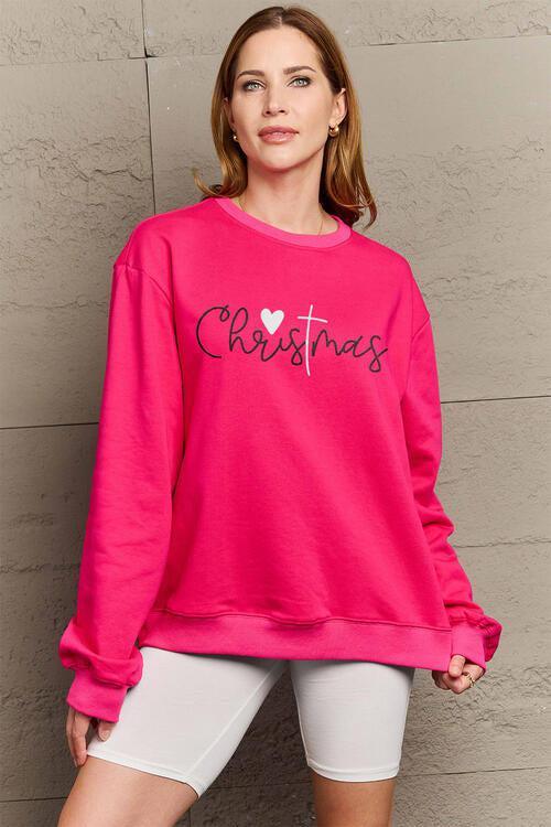 Fabulous Round Neck Plus Size Christmas Sweatshirt-MXSTUDIO.COM