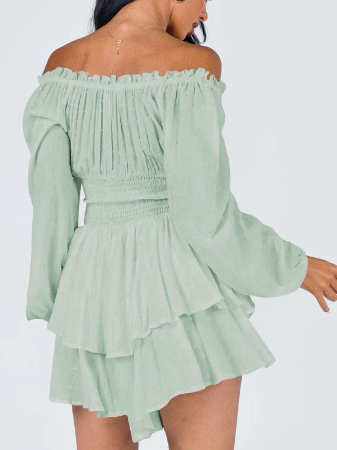 Fairy Fresh Layered Off The Shoulder Romper - MXSTUDIO.COM