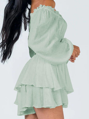 Fairy Fresh Layered Off The Shoulder Romper - MXSTUDIO.COM