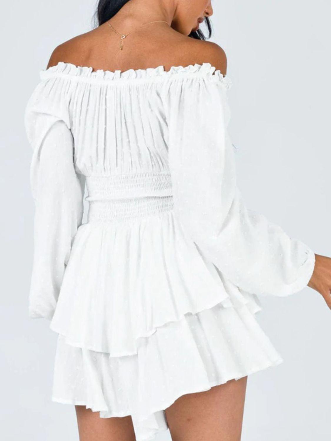 Fairy Fresh Layered Off The Shoulder Romper - MXSTUDIO.COM