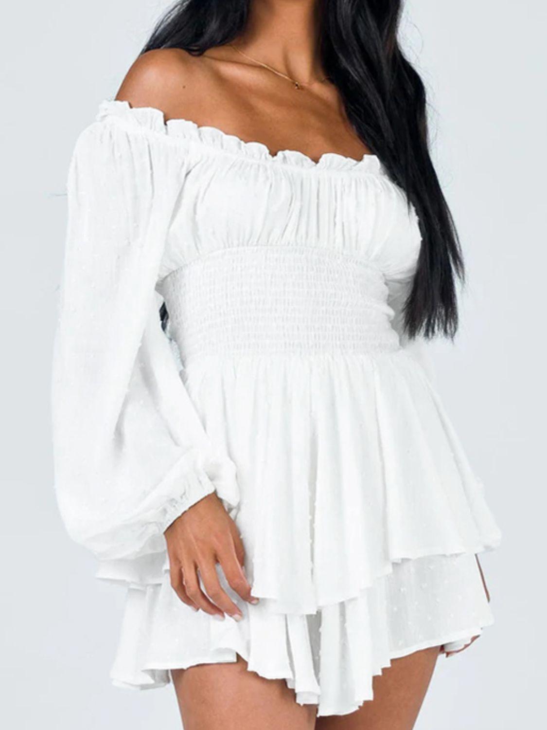 Fairy Fresh Layered Off The Shoulder Romper - MXSTUDIO.COM