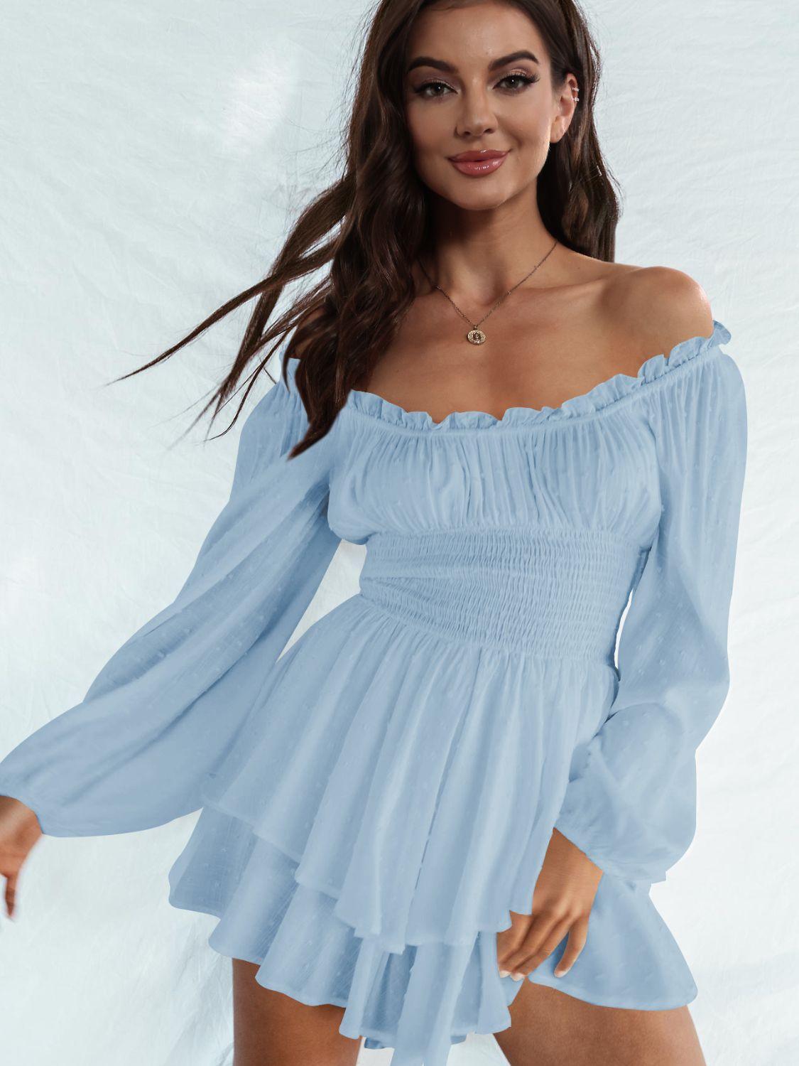 Fairy Fresh Layered Off The Shoulder Romper - MXSTUDIO.COM