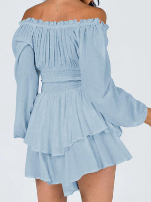 Fairy Fresh Layered Off The Shoulder Romper - MXSTUDIO.COM