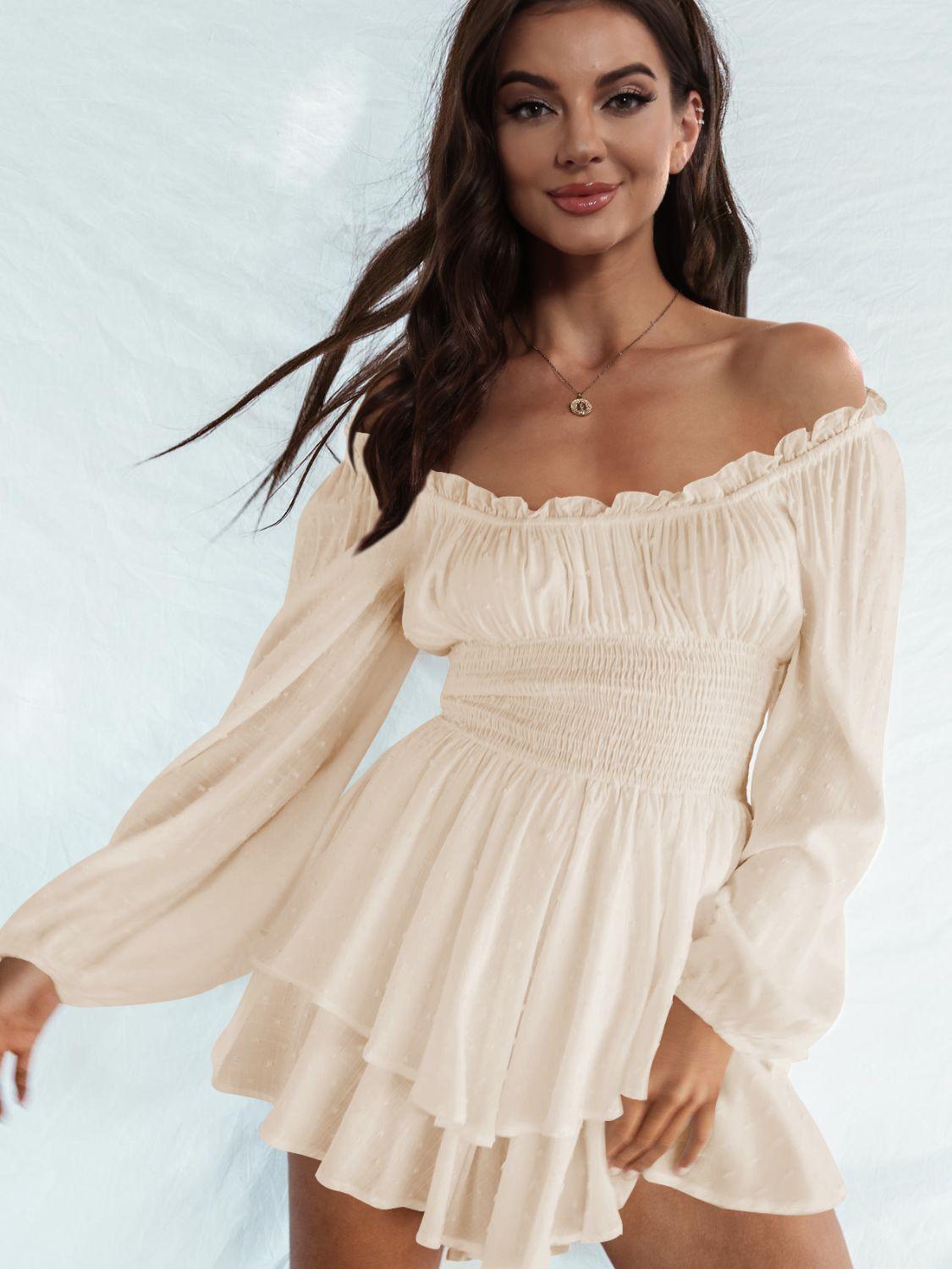 Fairy Fresh Layered Off The Shoulder Romper - MXSTUDIO.COM