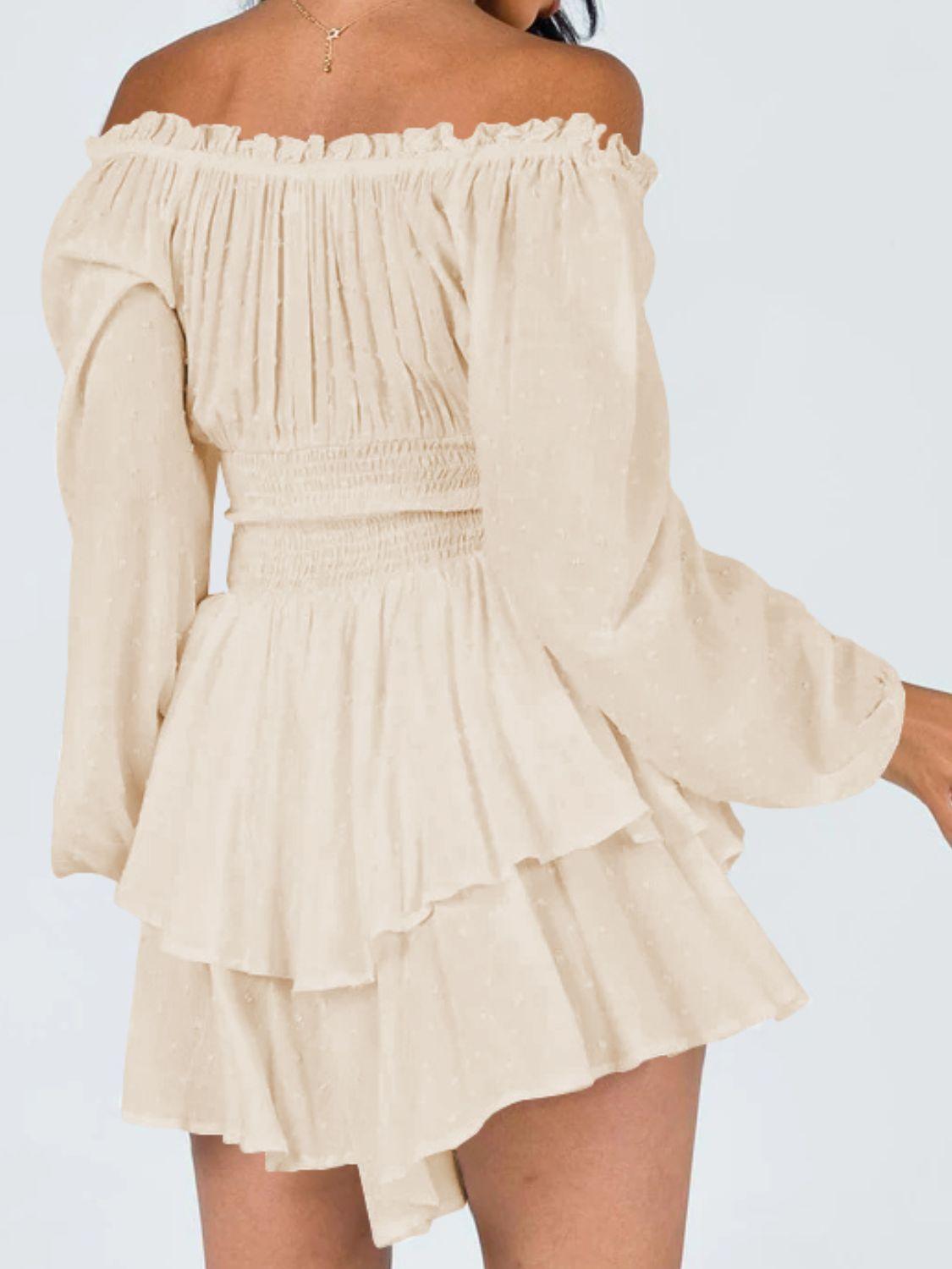 Fairy Fresh Layered Off The Shoulder Romper - MXSTUDIO.COM