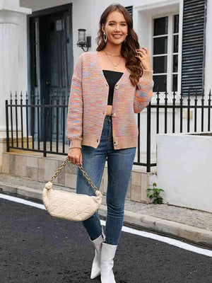 Fall Chic Buttoned V Neck Cardigan - MXSTUDIO.COM