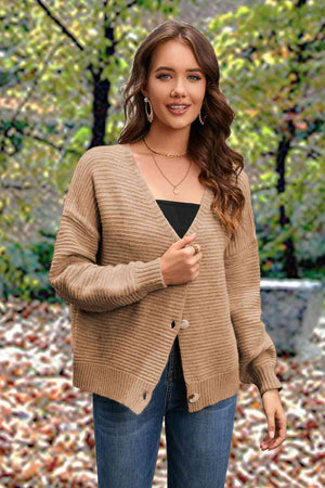 Fall Cutie Long Sleeve Button Front Cardigan - MXSTUDIO.COM