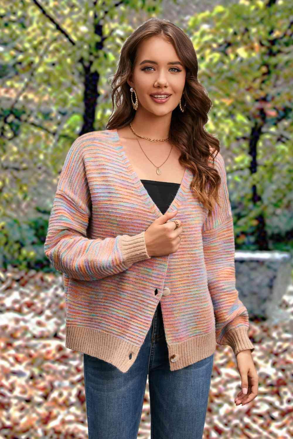 Fall Cutie Long Sleeve Button Front Cardigan - MXSTUDIO.COM