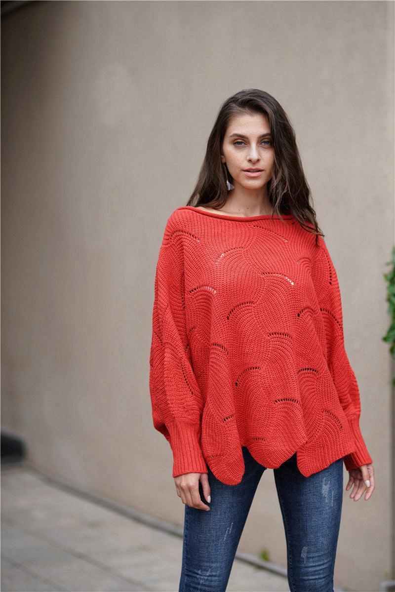 Fall For Me Openwork Oversized Sweater - MXSTUDIO.COM