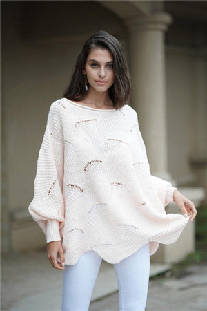 Fall For Me Openwork Oversized Sweater - MXSTUDIO.COM