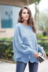 Fall For Me Openwork Oversized Sweater - MXSTUDIO.COM