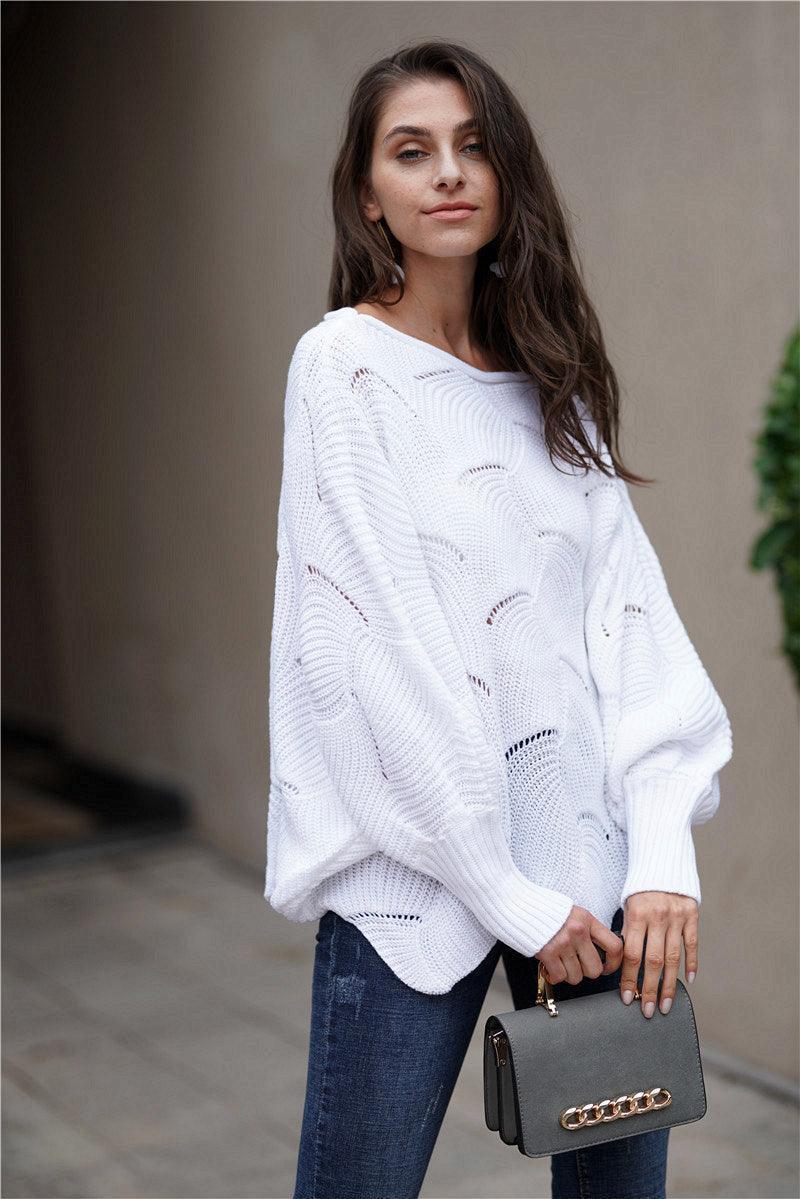 Fall For Me Openwork Oversized Sweater - MXSTUDIO.COM