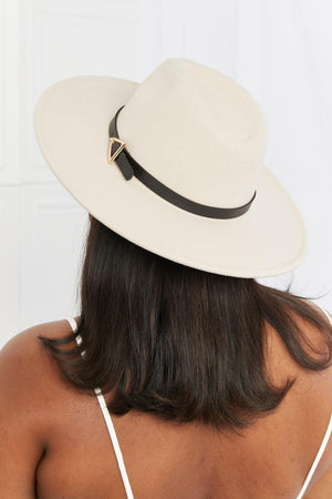 Fame Faux Leather Belt Strap Wide Brim Fedora Hat - MXSTUDIO.COM