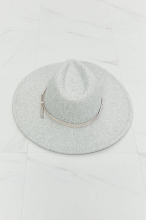 Fame Festival Diva Light Gray Wide Brim Fedora Hat - MXSTUDIO.COM