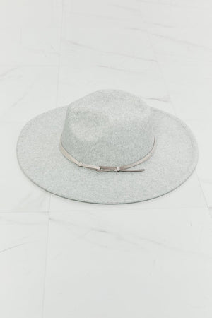 Fame Festival Diva Light Gray Wide Brim Fedora Hat - MXSTUDIO.COM