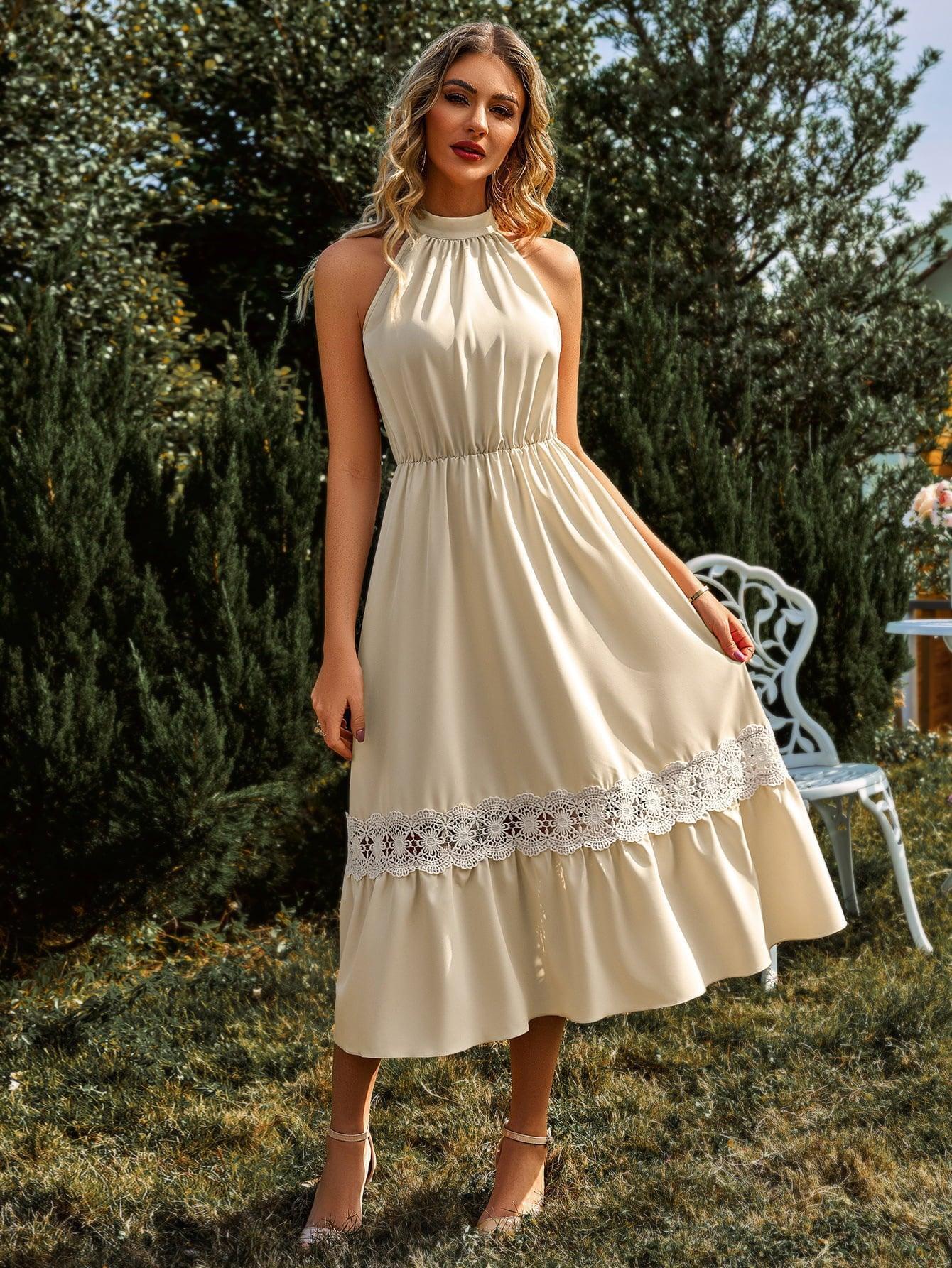 Fantabulous Grecian Neck Sleeveless Midi Dress - MXSTUDIO.COM
