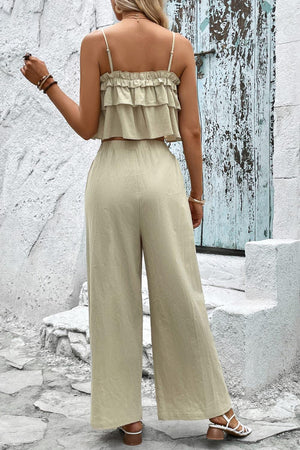 Fantastic Summer Crop Top and Wide Leg Pants Set - MXSTUDIO.COM