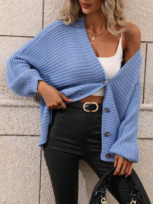 Fantastic Time Horizontal-Ribbing Longline Cardigan - MXSTUDIO.COM