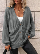 Fantastic Time Horizontal-Ribbing Longline Cardigan - MXSTUDIO.COM