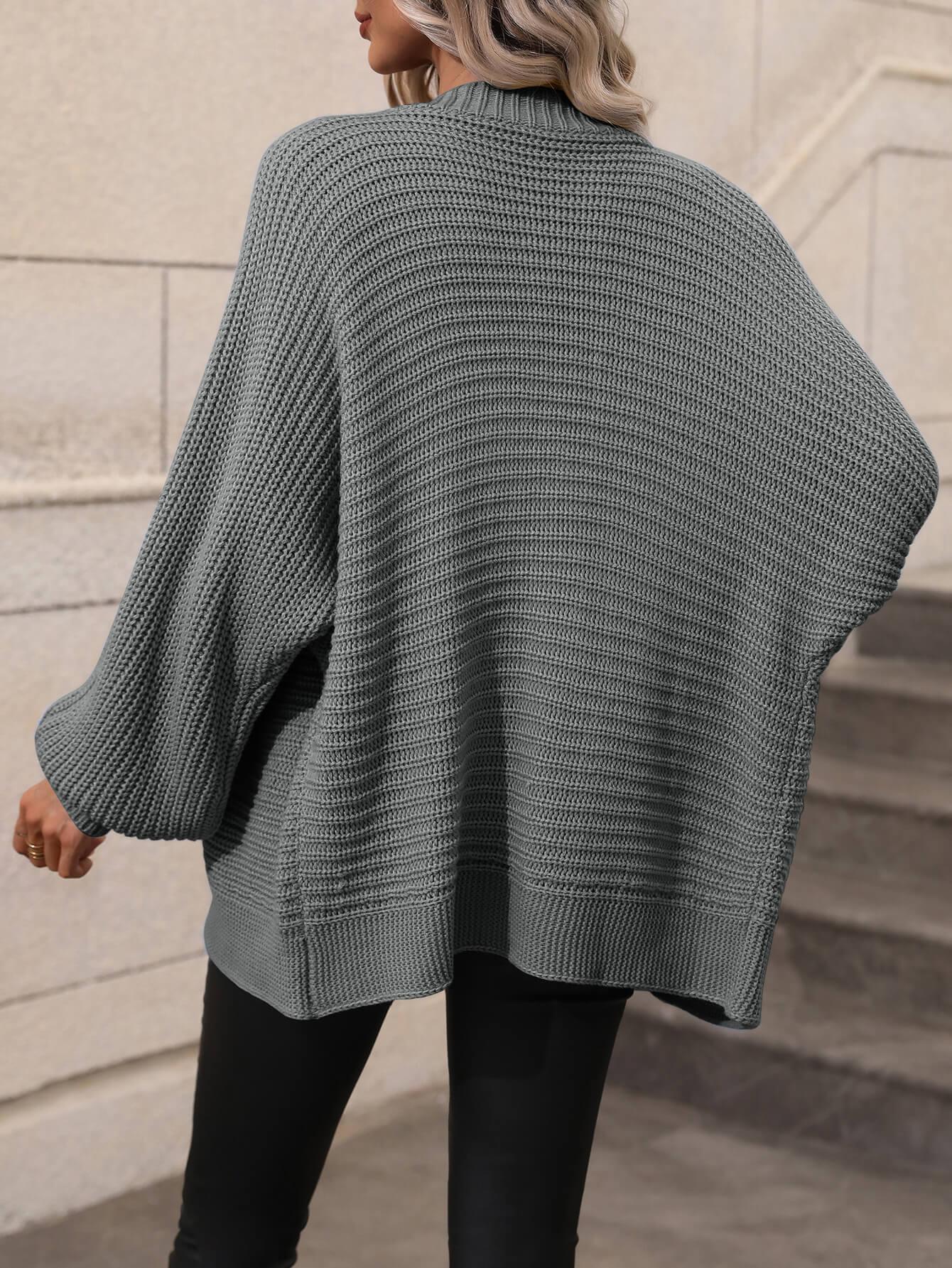 Fantastic Time Horizontal-Ribbing Longline Cardigan - MXSTUDIO.COM